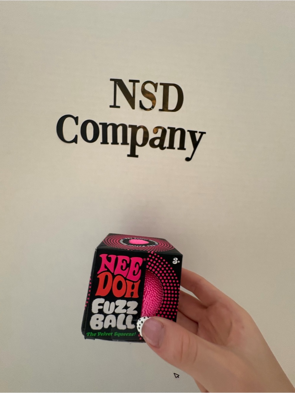 NeeDoh Pink Fuzz Ball Stress Toy - Nee Doh Brand